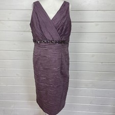 JOANNA HOPE Dress Size UK 18 Purple Occasion Beaded Crinkle Party Wedding Guest