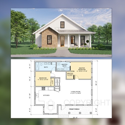 Modern cottage construction - cottage,