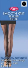 SILKY SEAMED TIGHTS IN NATURAL