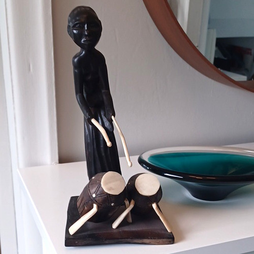 Hand carved wooden african - carved,