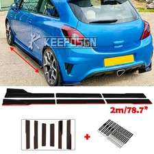 For Vauxhall Opel Corsa VXR 78.7'' Side Skirts Lips Extension Splitter Red-Line