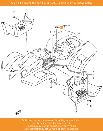 Suzuki cushion 09320 12031 - cushion,, 09320-12031
