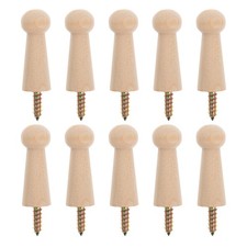  10pcs Wooden Peg Hooks