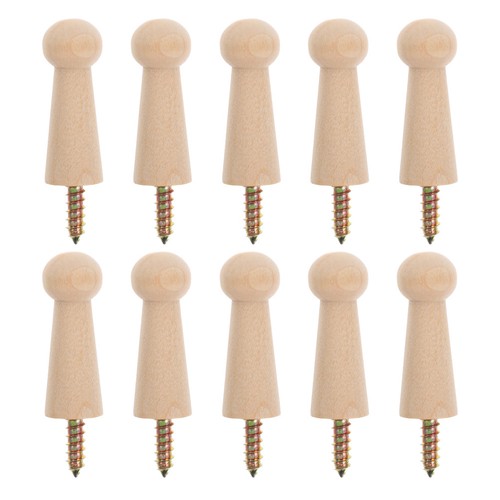 10pcs wooden peg hooks - 10pcs,