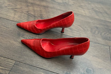 New Look Red Crocodile Print