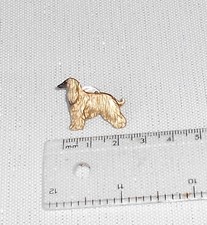 AFGHAN HOUND FIGURE DOG  Breed Show Lapel Pin Badge jewellery  Great Gift