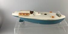VINTAGE TINPLATE SUTCLIFFE BOAT 'BLUEBIRD' CLOCKWORK NO KEY NOT WORKING SPARES