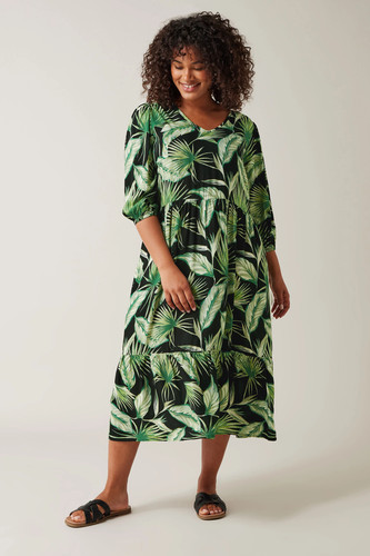 Evans plus size tiered midi - size,
