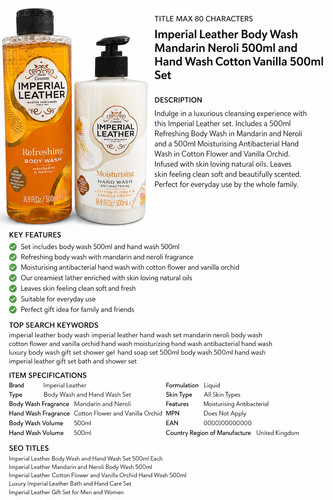 Imperial leather body wash and - imperial,