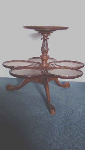 Antique wooden lazy susan - wooden,