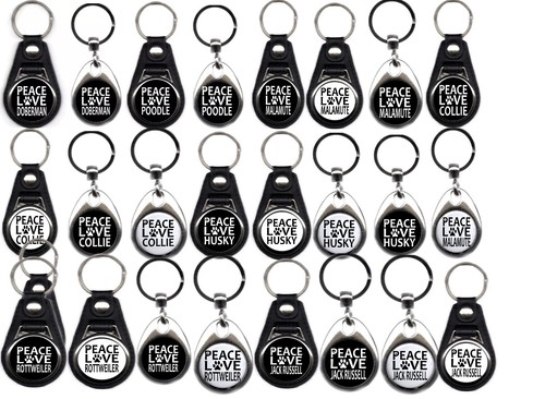 Dog peace keyring - dog,