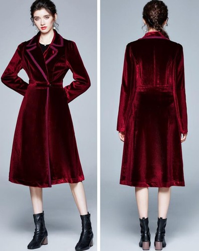Women velvet lapel - velvet, parka