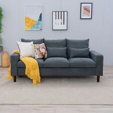 Panana Linen Fabric 2 & 3 Seater Sofa Couch with Wood Legs 3 Colours