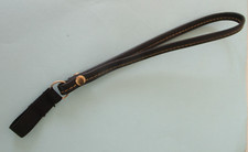 BLACK FAUX LEATHER WRIST STRAP FOR WALKING STICKS / CANES
