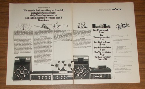 Rare advertising revox - advertising, hifi