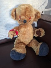 Antique  Merrythought Cheeky Bear with Bells In Each Ear Vintage Teddy Bear