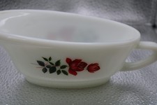 Pyrex Gravy Jug Boat Glassware Rose Design Vintage JAJ Pyrex June Rose Pattern