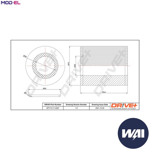 Oil filter dp1110 - filter, for