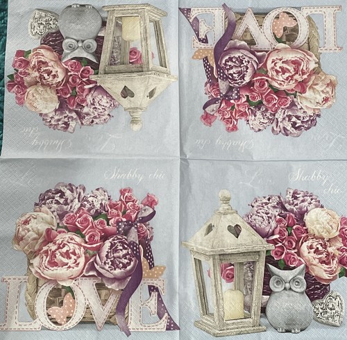 Shabby chic with lantern - shabby,