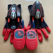Spiderman Web Shooter Gloves & Walkie Talkies Toys Kids Marvel Miles Morales Red