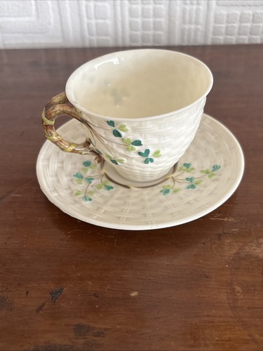 Belleek shamrock basket weave - belleek,