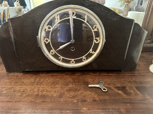 Old mechanical fireplace - old, clock