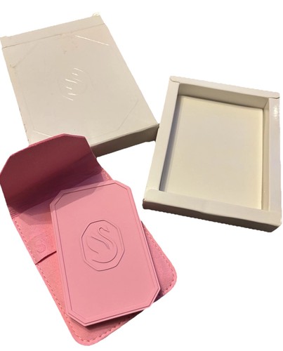 Swarovski pink metal compact - swarovski,
