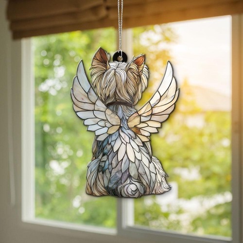Yorkie angel acrylic - yorkie,