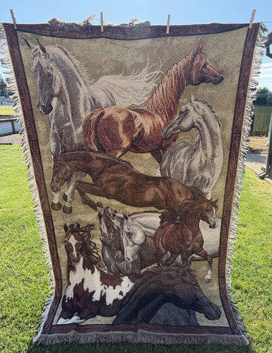 Arabian horses tapestry throw - arabian,