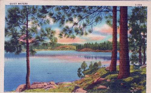Linen postcard quiet - linen,