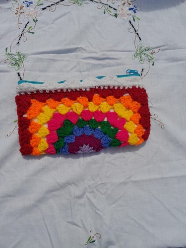 Hand made crochet - clutch, bag