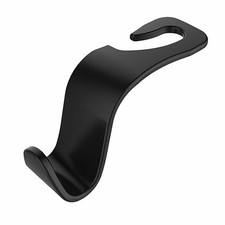 Auto Accessories Car Seat Back Hook Shipping Bag Purse Coat Clip Hanger Black 1P
