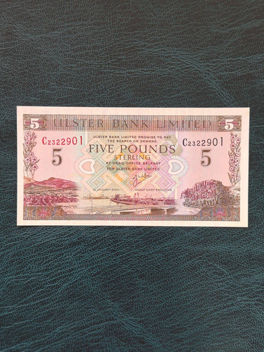 Five pound note 5 - five,
