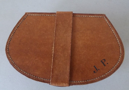 Antique tan leather - leather, box