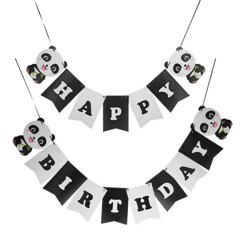Panda banner birthday party - banner,