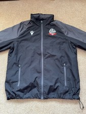 Macron Bolton Wanderers Full Zip Training Jacket Size Large