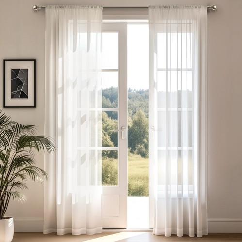 Sheer plain woven voile rod - sheer,