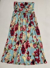 Strapless Dress 4XL Blue Pink