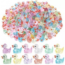 100Pcs Mini Ducks, 10 Colors