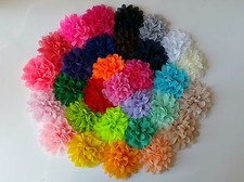 Large Dahlia chiffon fabric flower headband tutu prom accessories UK SELLER