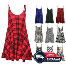 Womens Cami Swing Dress Ladies