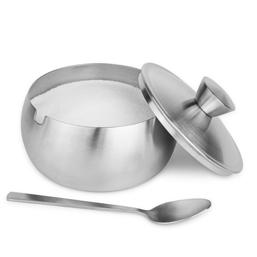 Stainless steel sugar bowl - sugar,