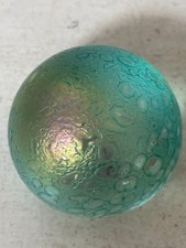 Small Green Heron Glass iridescent paperweight