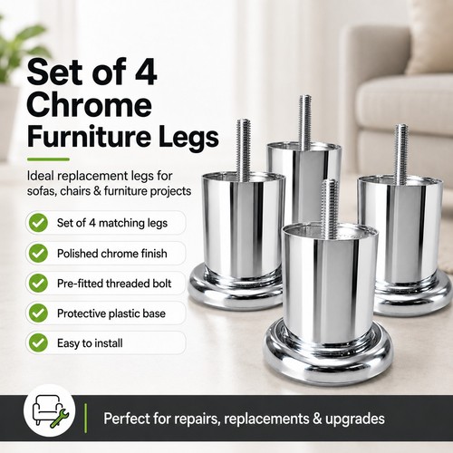 Chrome sofa chair - chair, legs