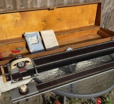 Knitmaster 4500 Knitting Machine, Ribmaster Attachment & Wooden Case