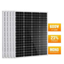 600W 5x 120W Solar PV 12V