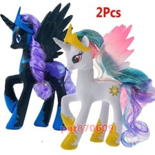 2Pcs 14cm My Little Pony Magic Princess Luna Action Figure Doll Toy For Girls Gi