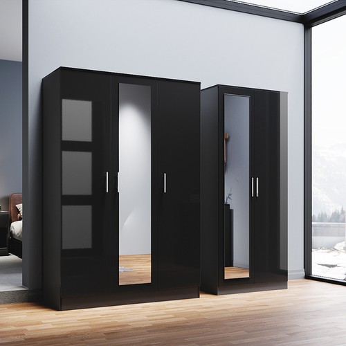 High gloss door wardrobe - high,