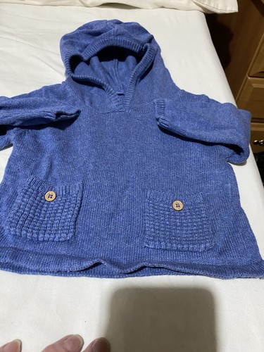 Months blue hoodie - 0-3,