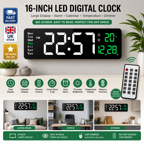Large led digital wall - 16",